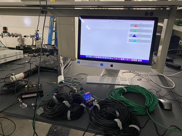 Cosmic Ray Detector hooked up to lab computer